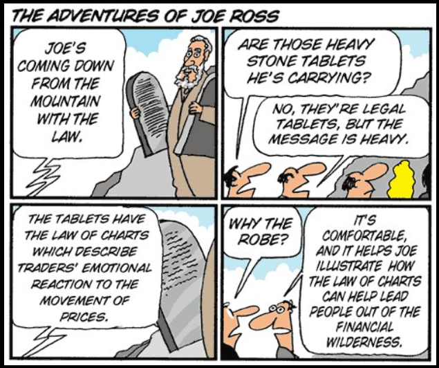 Joe Ross brings The Law of Charts tablets down the mountain